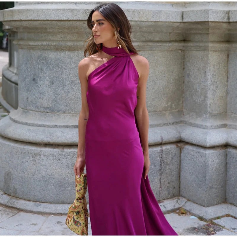 Verde Empress – Long Olive Cape Dress