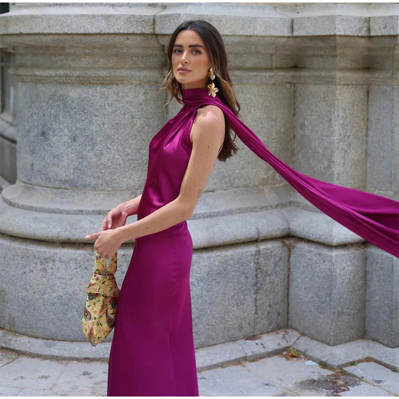 Verde Empress – Long Olive Cape Dress
