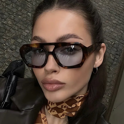 Luna Luxe - Oversized Square Tortoiseshell Glamour