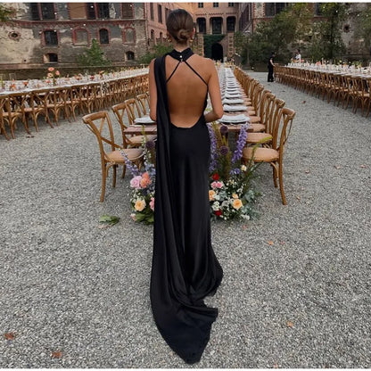 Verde Empress – Long Olive Cape Dress